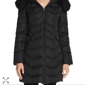 T Tahari - Gwen Chevron Quilted Puffer Coat (XXL)